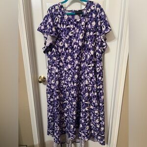 Purple Patterned Lane Bryant Dress